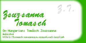 zsuzsanna tomasch business card