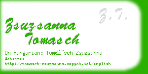 zsuzsanna tomasch business card